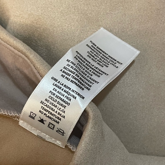 Splendid MEDIUM Soft Suede Skinny Stretchy pants like Leggings Beige Creme Tan - Picture 6 of 10